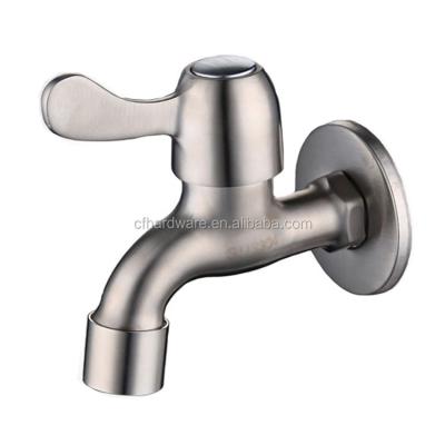 China Stainless Steel Modern Wall Mounted SUS304 Bibcock Outdoor Water Faucet Washing Machine Faucet for sale