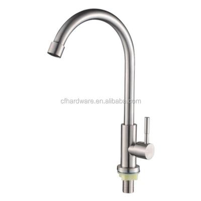 China Thermostatic Faucets Single Handle Single Level High Arc Stainless Steel Kitchen Sink Faucet Kitchen Faucet for sale