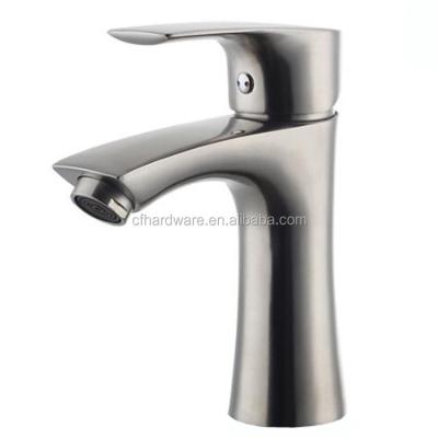 China Bathroom Hose Faucet Stainless Steel Hot and Cold Sink Faucets Thermostatic Single Hole Deck Mount Lavatory Faucet for sale