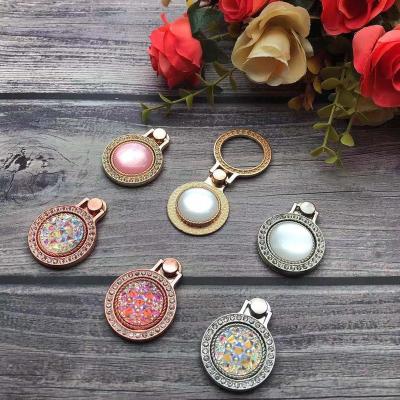 China All Ing Metal Pocket Watch Cell Phone Holder Snap Lazy Stick Gem Drill Ring Buckle Cell Phone Back Stand for sale