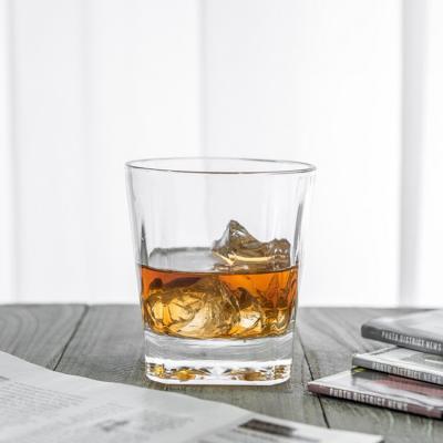 China NOVARE 320ml Square Classic Crystal Clear Whiskey Glass Rock Lead Free Tumbler for sale