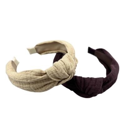 China European and American style European and American fashion organic cotton or non-organic cotton adult knotted headband for sale