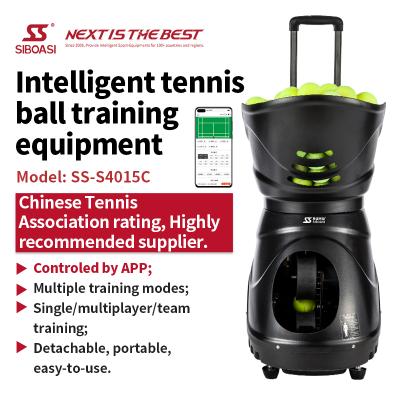 China Tennis Ball Machines APP Function SIBOASI S4015C Automatic Tennis Training Machine With 160pcs Battery for sale