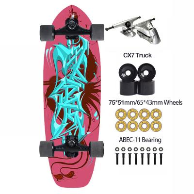 China Youth Wholesale Cheap Complete Patineta Maple CX7 Pro Surfboard Skateboard Chinese Cruiser Skateboard for sale