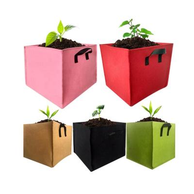 China 7 Gallon Pot Growing In Square Cube Plant Fiber Shaped Grow Bag 30x30x30cm for sale