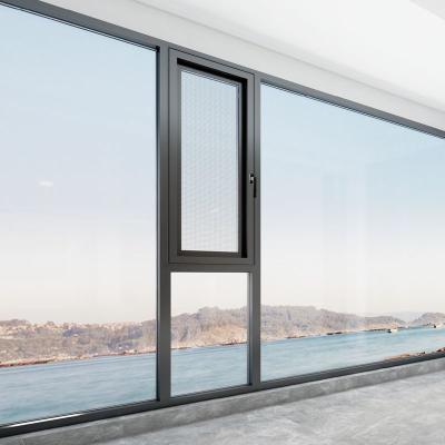 China High End Bottom Hung Window Heat Insulating Anti Theft Inward Open Window for sale