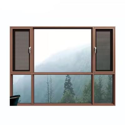 China Horizontal Opening Casement Windows Aluminium Wood Composite Windows for sale