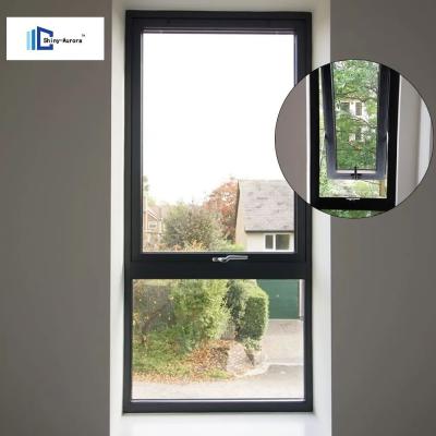 China Anti Theft Aluminum Top Hung Window Double Glazed Tempered Glass Window for sale