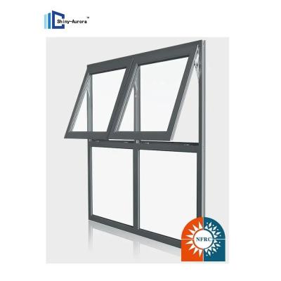 China Bathroom Double Glazed Aluminum Window Vertically Opening Customized Color for sale