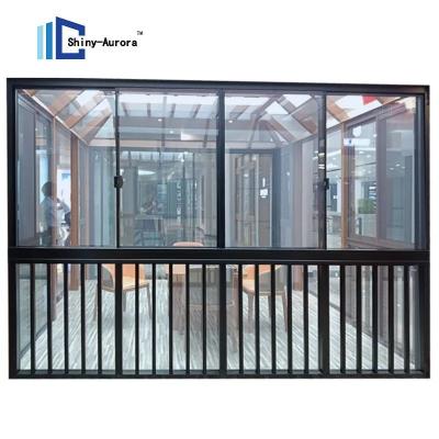 China Burglar Proof Aluminium Double Glass Door Custom Aluminium Vertical Sliding Windows for sale