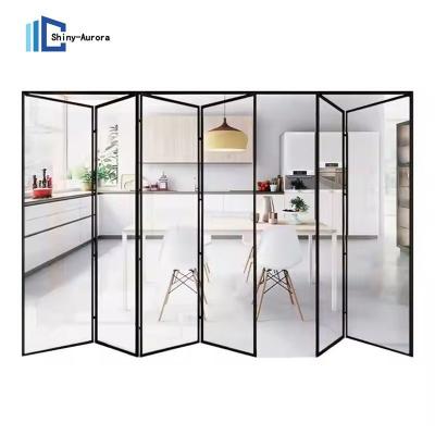 China Heavy Duty Aluminium Bifold Glass Doors Waterproof Aluminum Sliding Folding Door for sale