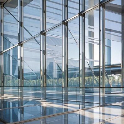 China Building Hidden Frame Glass Curtain Wall , Aluminum Alloy Custom Curtain Wall for sale