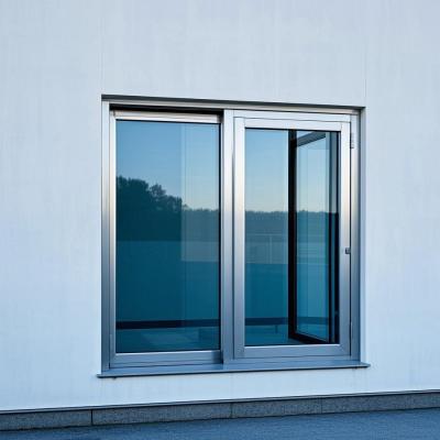 China Ventana de aluminio de color blanco abierta y deslizante, insonorizada con bloqueo de varios puntos. en venta