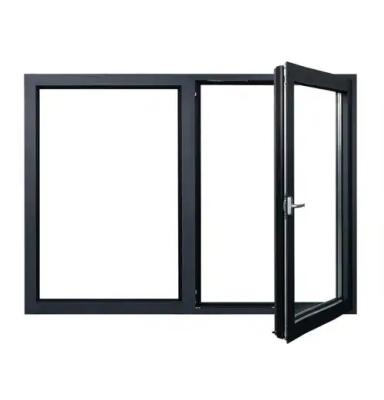 China Thermal Insulation Tempered Glass Casement Window Aluminum Casement Doors Soundproof for sale