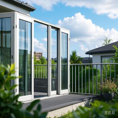 China Lightweight Aluminum Folding Door Modern Open Style Corrosion Resistant for sale