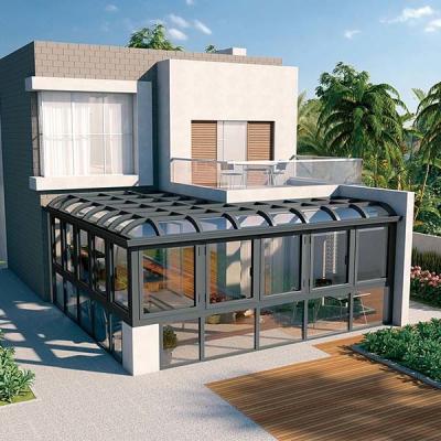 China Flat Aluminum Profile Sunroom UV Protection Sliding Door Sunroom for sale