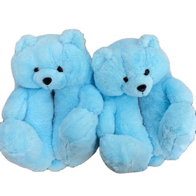 China New designer cheap bear slippers massage fashion indoor women's shoes female household plush animal slippers for sale