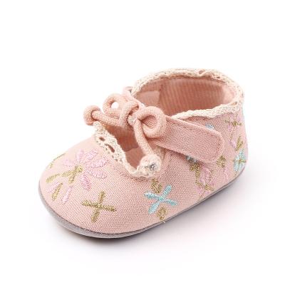 China Fashion Trend Babies New Elegant Girls Princess Shoes Elegant Velvet Infant Baby Flock Shoes MARY JANE FLATS Patchwork Laceless Shoe for sale