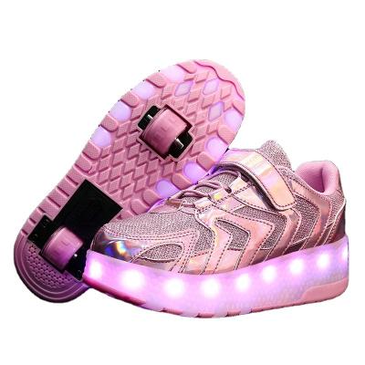 China Lightweight Fashionable Luminous Single Wheel USB Style Charging Children's Roller Skates for sale