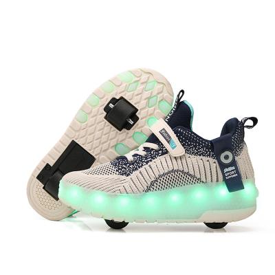 China Fashionable And Comfortable Light Wholesale Rechargeable Luminous LED Light Children's Roller Skates With Wheels for sale