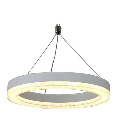 China Commercial Modern Aluminum Dimmable Hanging Round Shape Led Chandeliers Pendant Lights for sale