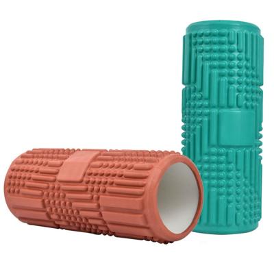 China Eco - Friendly Solid And Spike Foam Roller With Bag , Folding Fitness Yoga Roller Massage EVA / PU Foam Roller Kit for sale