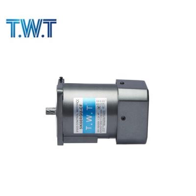 China Totally Enclosed Reversible AC Motor 25w 80mm 100/200rpm 4poles Ac Small Gear Motor With Gearbox for sale