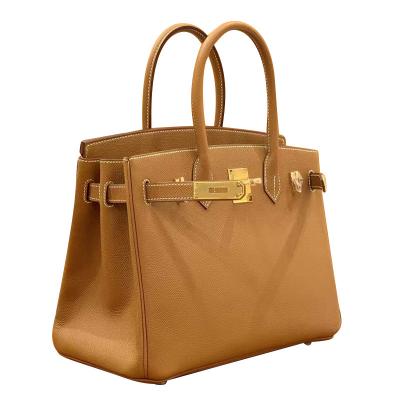 China BK30 fashion classic gold color strong recommend Europe custom French fashion style famous logo luxury woman's handmade bag for sale