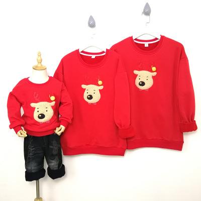 China 2020 Baby Plus Size Growing For Christmas Moose And Velvet Fashion Sweater Family Wear for sale