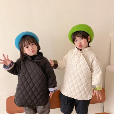 China Boutique Winter Plus Size Kids Hot Selling Reversible Thickened Plaid Cotton Clothes Coat for sale