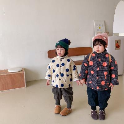 China High quality 2020 plus size winters coat for boys and grils kids winter polka dot coat for sale