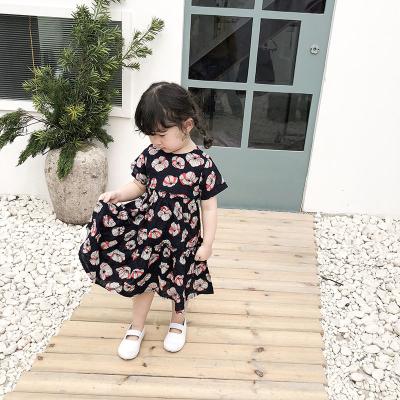 China Girls flower girl dress cotton summer anti-static children dress ready-made boutique wholesale lots of models children's clothing for sale