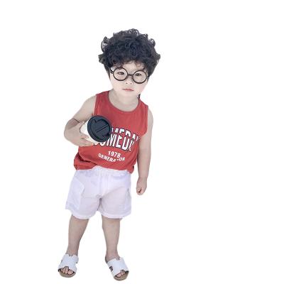 China Anti-wrinkle 2020 new style for kids pants cotton coveralls soild color casual shorts for sale