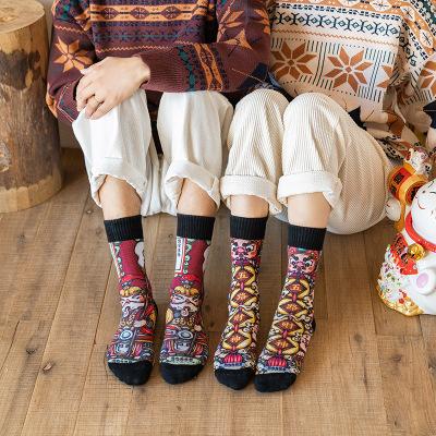 China 2020 new cartoon tube socks cotton lovers regular wholesale adult socks for sale