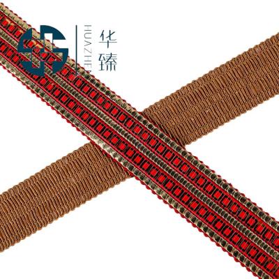 China High Tenacity Ladies Sandal Strap Handmade Knitting Leather Upper Material Knitted Ribbon for sale