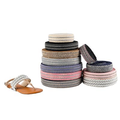 China Fashion\\Durable Comfortable National Style Fly-woven Uppers Fly Strap Ladies Slippers Uppers Knitting Shoes Upper for sale