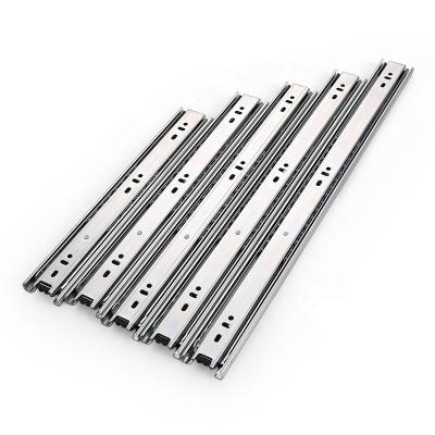 China Contemporary Jieyang Factory Three Fold Steel Ball Bearing Drawer Slide Telescopic for sale