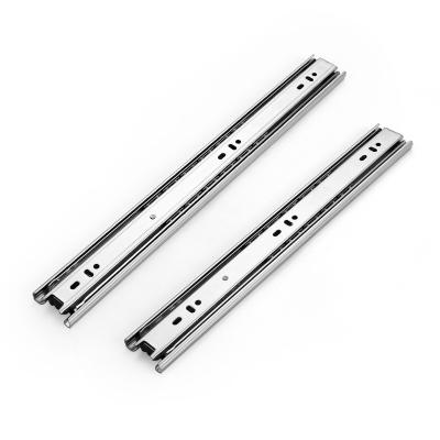 China 45mm Width Contemporary Zinc 3 Double Fold Full Extension Drawer Slide Ball Bearing Slide for sale