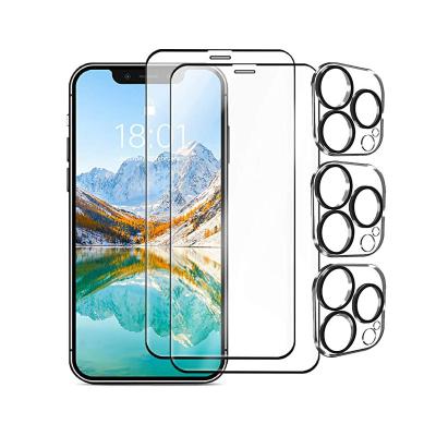 China Shockproof 6 In 1 2 Pack Camera Lens Protector Screen Protector Compatible For Pro 12 12 Pro 11 Max Tempered Glass iPhone 13 13 for sale