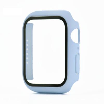 China For i Newest Tempered Glass Watch PC Film Waterproof Cover Case For Apple iWatch 7 38mm 41mm 45mm 6 5 4 3 2 1 for sale