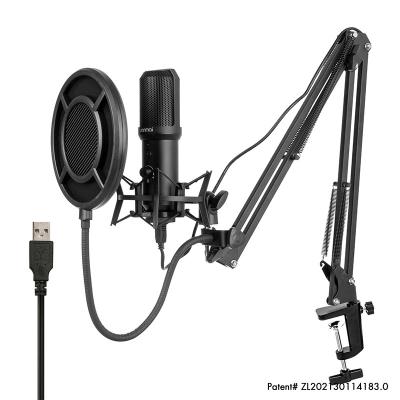 China Microphone Yanmai Q10B Mic Studio Condenser Collapsible USB Recording Microphone Streaming USB Microphone With Stand Filter for sale