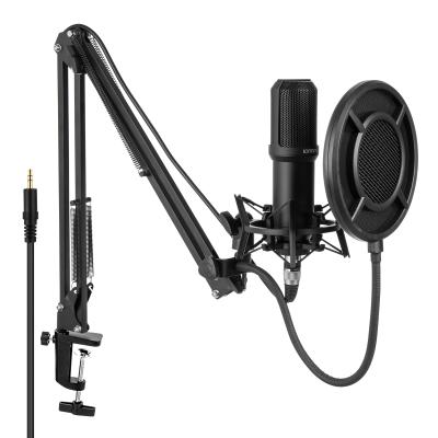 China Custom USB microphone factory condenser recording microphone with desktop bracket for skype youtube voice over for sale