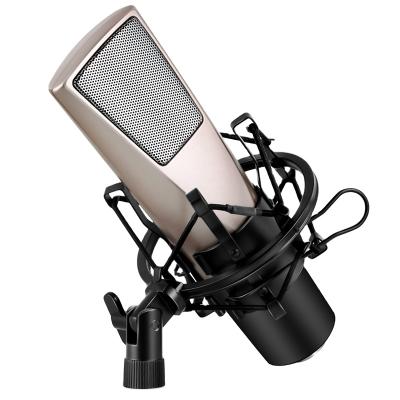 China Professional Microphone Q6 Microfono Inalambrico Condenser Microphone Set For Live Webcast Recording for sale