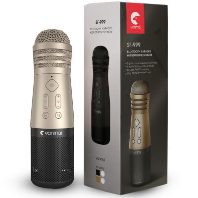 China 6 Types SF-999 BLE Karaoke Microphone TWS Microphone Optional Wireless Speaker For Family for sale