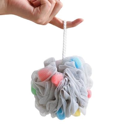 China EXFOLIATING Luma 50g Colorful Foam Loofah Bath Sponge Body Scrubber Large Mesh Shower Pouf Bath Ball Sponge For Exfoliating RTS for sale