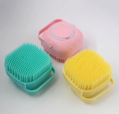 China All Natural Hair Dogs Cat Silicone Bathing Soft Massage Brush Pet Luma Comb Pet Bath Shower Massage Clean Hair Brush for sale