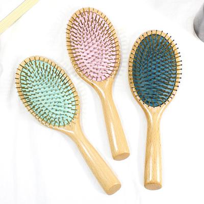 China Luma Disposable Hot Selling Wooden Hair Brushes Biodegradable And Environmentally Friendly Hair Play Brush Wood Wholesale for sale