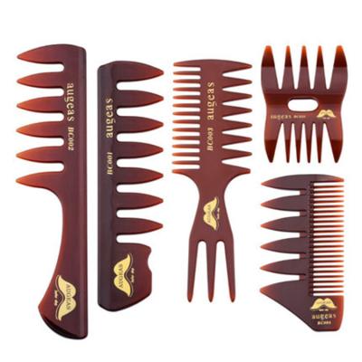 China 4g Salon Anti Big Double Comb Curly Hair Comb Men Bone Tail Tooth Curly Wide Styling Comb Static Multi Side Long Hair Styling Comb With Logo for sale