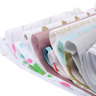 China 17gsm Anticurl Customized Logo / Printing 50*70cm Colorful Wrapping Tissue Paper For Gifts Flowers for sale