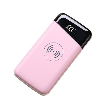 China CE Rohs FCC QI Portable Power Bank Wireless Charging 10000mah Power Bank Fee 10000mah Wireless Charger for sale